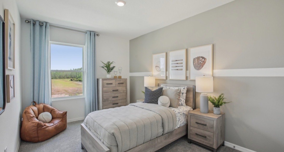 Bright furnished bedroom
