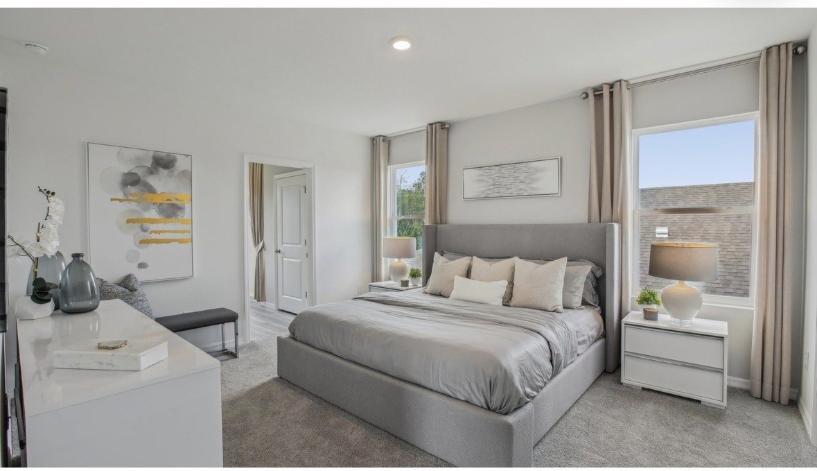 Spacious primary bedroom